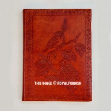 Brown Birds Leather Journal Diary, Travel Notebook
