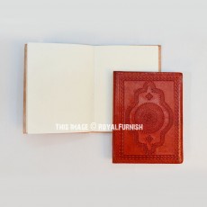 Brown Elephant Carving Leather Journal - Travel Notebook Diary