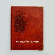 Maroon Russian Eagle Handmade Leather Journal - Lined Diary, Travel Notebook