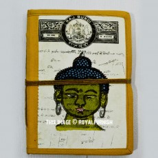 Beige Fabric Buddha Diary Notebook Journal