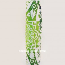 Boho Green Cotton Yoga Mat Bag 26X6 Inch