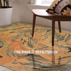 Multi Marble Design Cotton Area Rug 3X5 ft