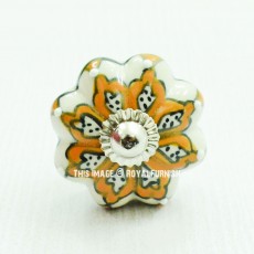 Multi Boho Decorative Ceramic Knob Set of 2