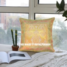 White & Light Grey Two Elephants Featuring Silk Toss Pillow Cover