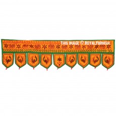 Yellow One-Of-A-Kind Unique Indian Toran Window Door Valance