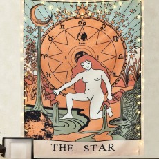 The Star (XVII) Tarot Card Tapestry Wall Hanging