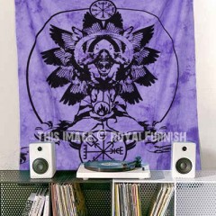 Purple Purple Black Magic Women Tie Dye Wall Tapestry Sheet