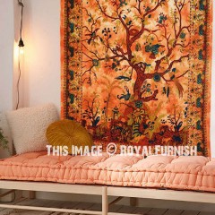New Indian TREE OF LIFE Poster White Wall Hanging Cotton Home Decor Throw03 