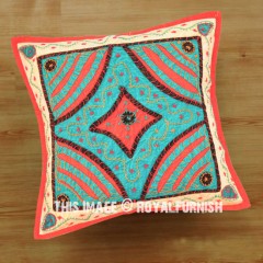 Decorative and Bohemian Accent Unique One-Of-A-Kind Handmade Throw Pillow Cover