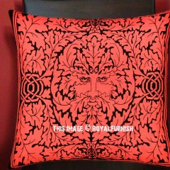 Red Greenman Featuring Decorative Tie Dye Throw Pillow Cover 16X16