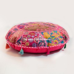 32" Bohemian Patchwork Yoga & Meditation Round Floor Pillow Cover