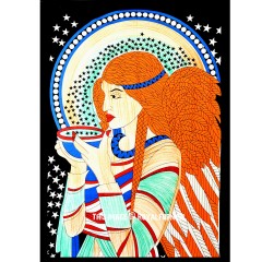 Multi Colorful Fantasy Angel Girl Cotton Fabric Cloth Tapestry