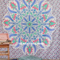 Multi Wheat Grain Medallion Hippie Mandala Tapestry