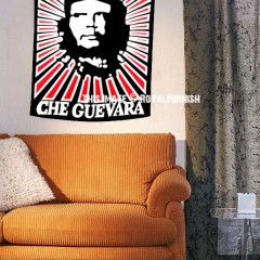 Black Multi Che Guevara Cotton Poster Wall Hanging Tapestry