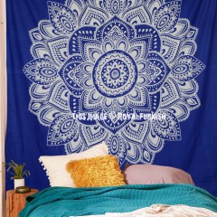 Royal Blue Bohemian Dreams Ombre Tapestry Wall Hanging