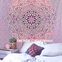 Pink & Purple Orion Jewel Mandala Wall Tapestry