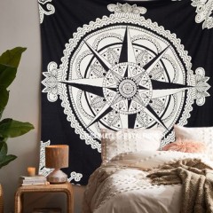 Black & White Voyager Wall Tapestry