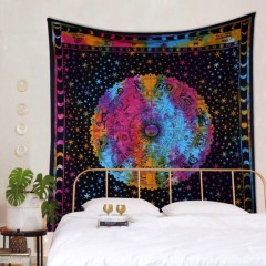 Colorful Tie Dye Queen Astrological Zodiac Sign Wall Tapestry