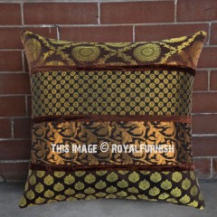 Multi Color Boho Accent Silk Toss Pillow Cover 16X16 Inch