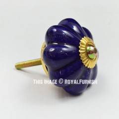 Blue Melon Ceramic Knobs Set of 2