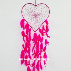 Pink Heart Love Shaped Dream Catcher