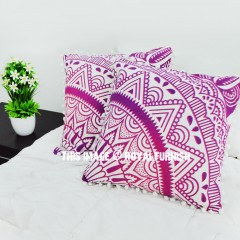 Pink Decor Ombre Mandala Throw Pillow Cover Set of 2