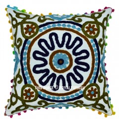 Mandala Suzani Embroidered Bohemian Pillow Cover