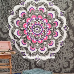 Colorful Marigold Bohemian Mandala Wall Tapestry