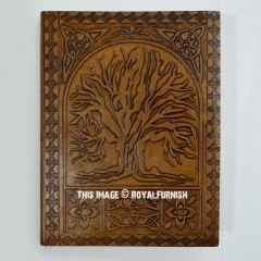 Brown Celtic Tree Leather Diary Notebook Journal