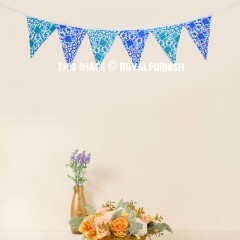 Multi Cotton Bohemian Fabric Bunting for Party Decoration
