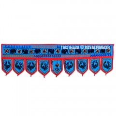 Turquoise Birds & Elephant Embroidered Indian Toran Door Hanging