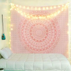 Rose Gold Bohemian Elephant Ring Mandala Tapestry Wall Hanging