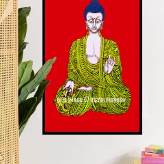 Buddha in Meditation Fabric Poster Tapestry - 30X45 Inch
