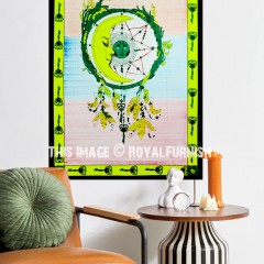 Vibrant Multi Sun Moon Dreamcatcher Tapestry - Poster Size 30X40 Inch