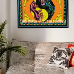 Yin Yang Dragon Fly Tapestry - Poster Size 30X40 Inch