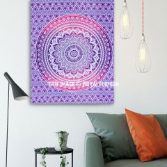 Pink Purple Ombre Medallion Tapestry - Poster Size 30X45 Inch