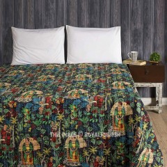 Details about   Multi Color Bedspreads Cotton Throw Kantha Quilt Blankets Home Bedding Coverlets 