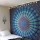 Hippie Mandala Tapestry Indian Blue Floral Psychedelic Medallion Tapestry Wall Hanging