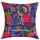 Blue Indian Kantha Floral Throw Pillow Cushion Cover Sham