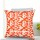 16" Orange Ikat Kantha Decorative Throw Pillow Case Sham