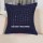 Navy Blue Unique Square Mirrored Embroidered Cotton Throw Pillow Cover 16X16 Inch