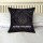 16x16 Unique Black Mirror Embroidered Handmade One-Of-A-Kind Throw Pillow Cover