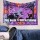 Purple Multicolor Alice in Wonderland Tapestry, Fairy Tie Dye Tapestry