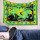 Green & Yellow Alice in Wonderland Fairy Wall Tapestry, Tie Dye Tapestry