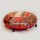 28" Large Red Mirror Embroidered Round Floor Cushion Yoga Seating Art