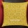 16" Yellow Cutwork Organdy Floral Patchwork Indian Pillow Case Sham