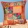 16" Inch Orange Needlepoint Patchwork Embroidered Toss Pillow Case