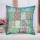 16" Turquoise Multi Patchwork Decorative Square Throw Pillow Cover