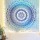 Blue Multi Floral Ombre Circle Mandala Wall Tapestry Bedding