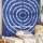 Indigo Blue Shibori Art Design Pattern Cotton Wall Tapestry Bedspread